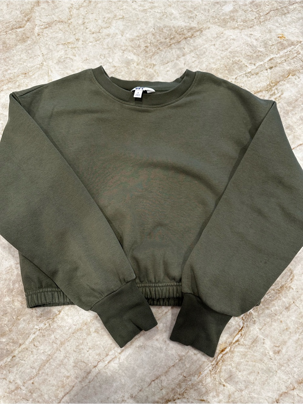 Joy Lab Women’s Cropped Crewneck Sweatshirt - Olive
